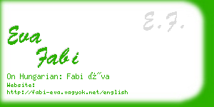 eva fabi business card